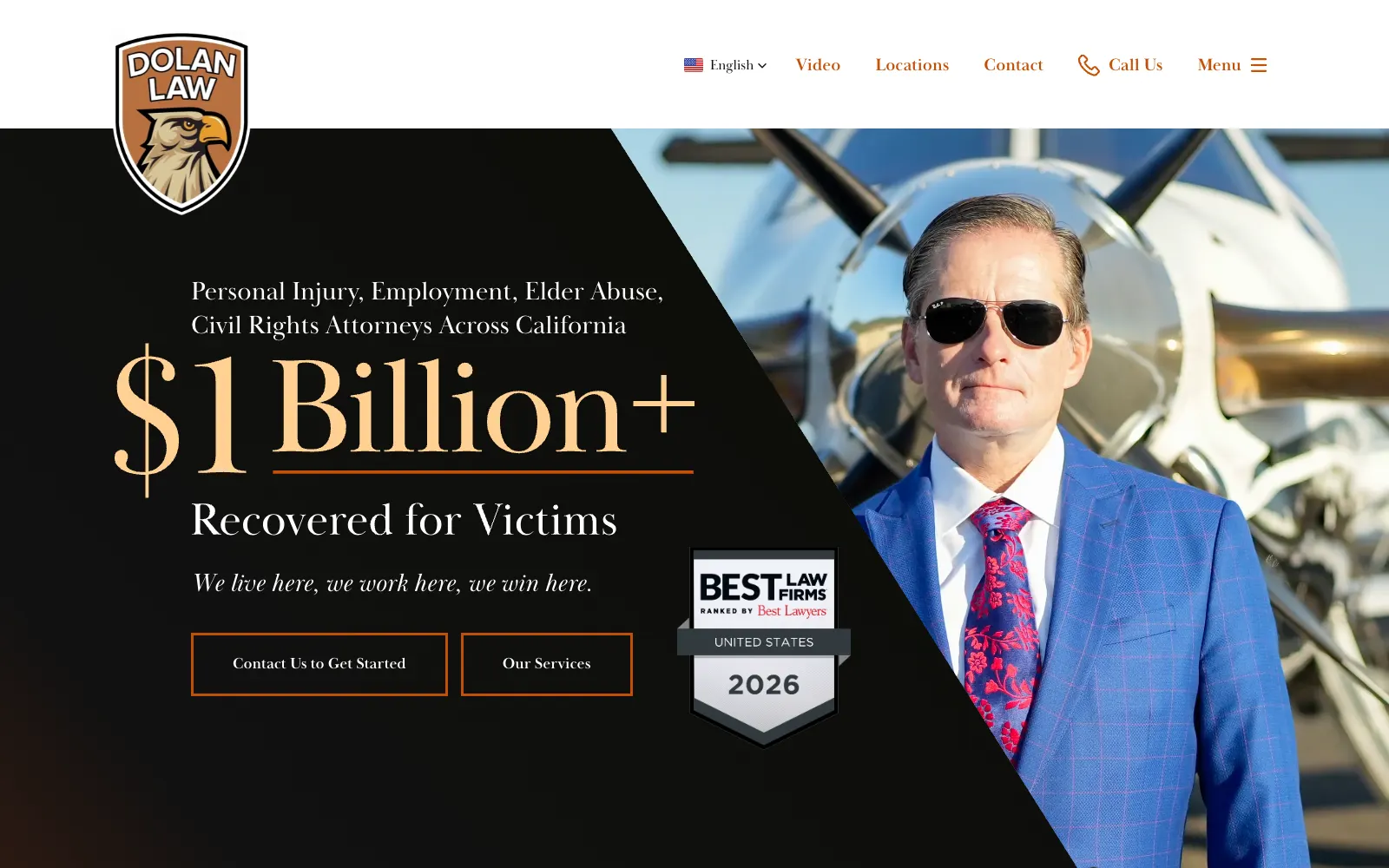Dolan Law Firm website homepage