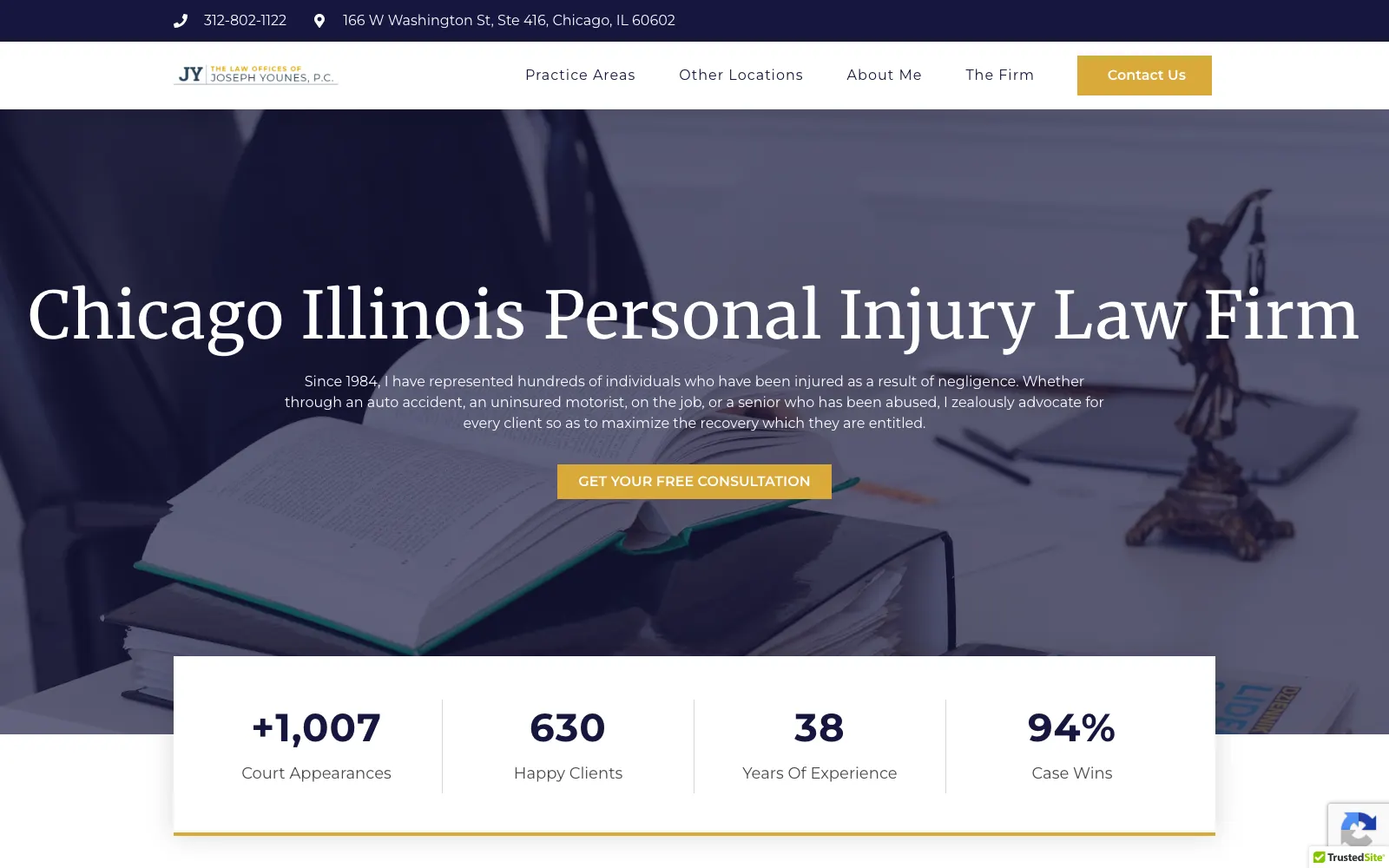 Law Offices of Joseph Younes website homepage