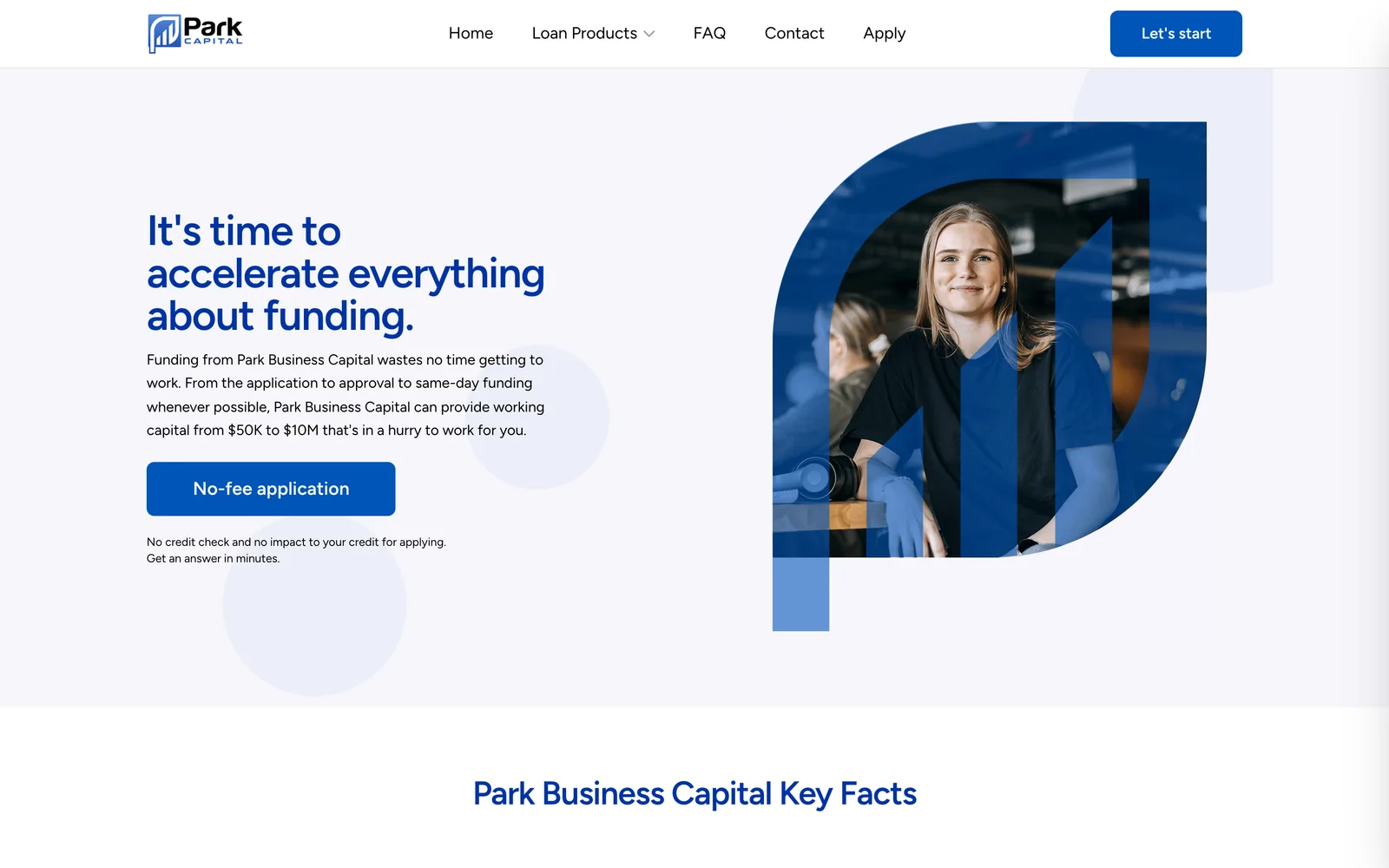 Park Business Capital website